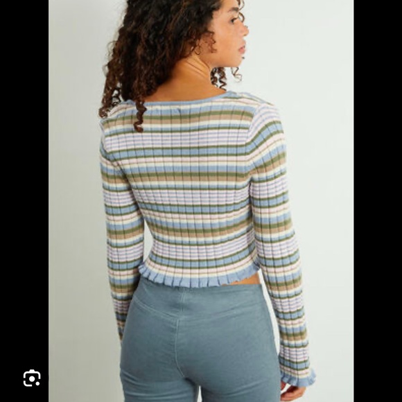 LA Hearts Striped Cardigan - Picture 2 of 7